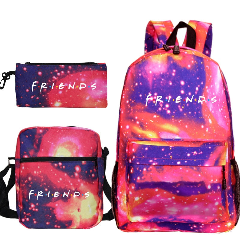 Kit Mochilas com 3 peças Série Friends