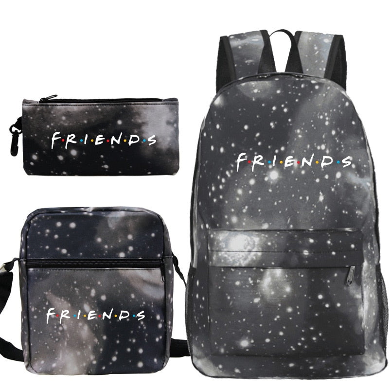 Kit Mochilas com 3 peças Série Friends