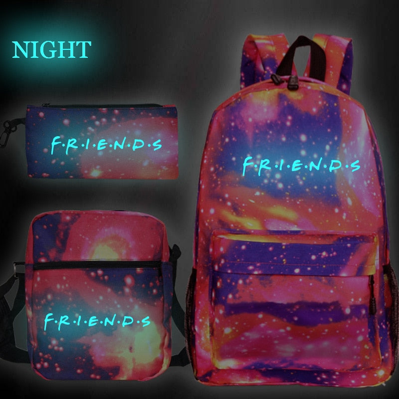 Kit Mochilas com 3 peças Série Friends