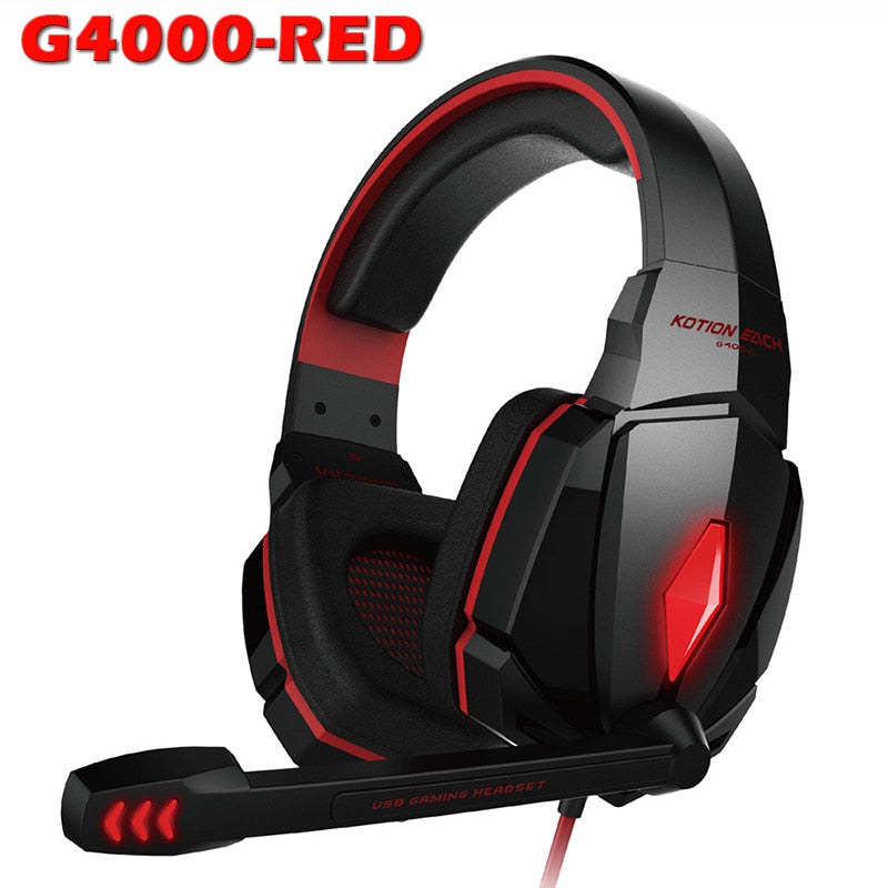 Headfone Kotion Each Gaming Stereo Playstation/Xbox/PC/Laptop/Android/IOS (Todos com Fio)