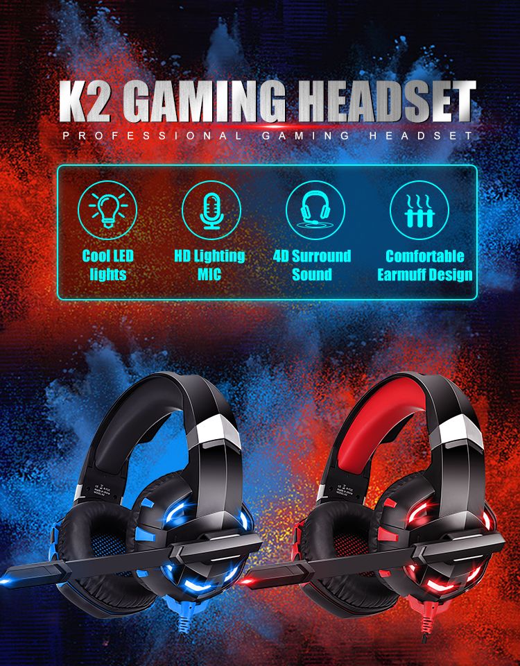 Headfone Kotion Each Gaming Stereo Playstation/Xbox/PC/Laptop/Android/IOS (Todos com Fio)