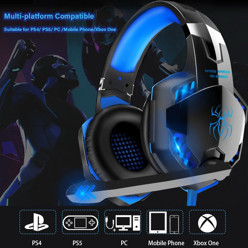 Headfone Kotion Each Gaming Stereo Playstation/Xbox/PC/Laptop/Android/IOS (Todos com Fio)