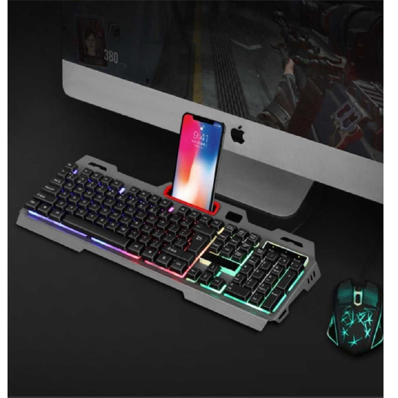 Teclado Keyboard USB Led Profissional e Mouse Gamer 2.0 PC Backlit 3