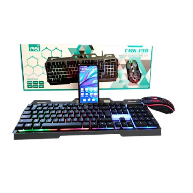 Teclado Keyboard USB Led Profissional e Mouse Gamer 2.0 PC Backlit 3