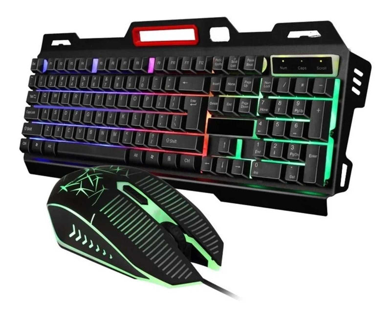 Teclado Keyboard USB Led Profissional e Mouse Gamer 2.0 PC Backlit 3