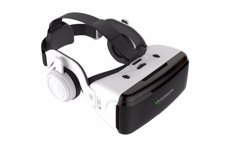 VR Shinecon 3D Glasses com Headsphone e Controle Gamepad/ Remoto