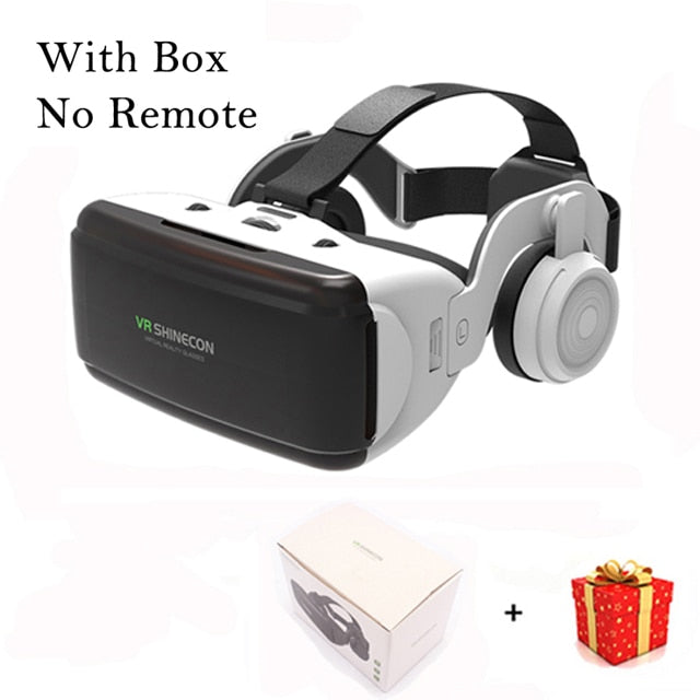 VR Shinecon 3D Glasses com Headsphone e Controle Gamepad/ Remoto