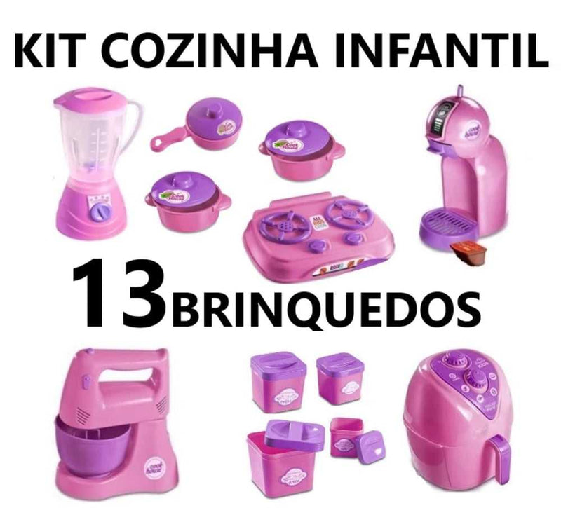 Kit de Cozinha Infantil com 13 Brinquedos