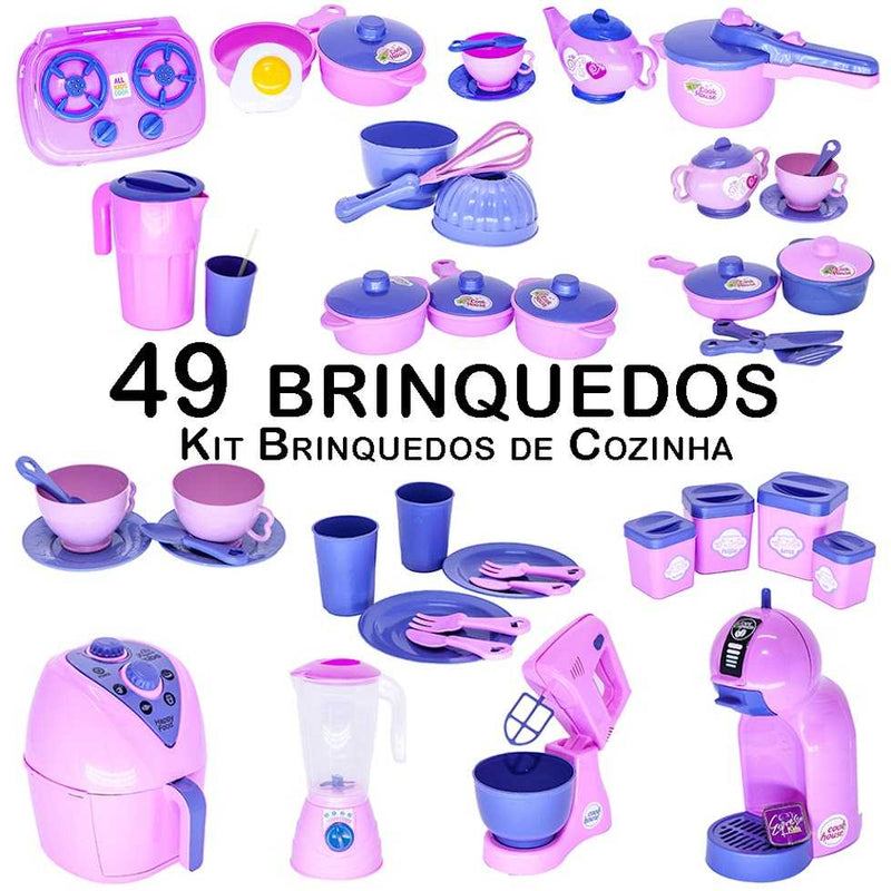 Mega Kit de Cozinha Infantil com 49 Peças